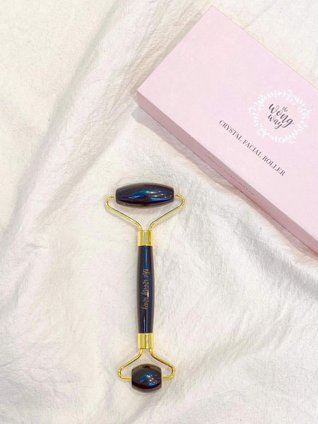 Crystal Facial Roller - Black Obsidian - The Wong Way