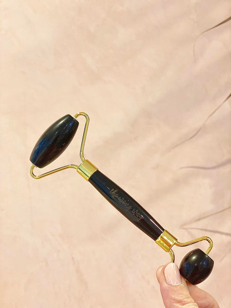 Crystal Facial Roller - Black Obsidian - The Wong Way