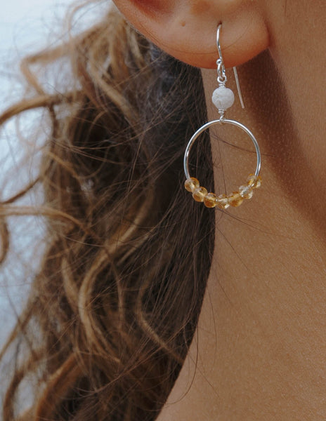 I Am Abundant Earrings | Citrine - The Wong Way