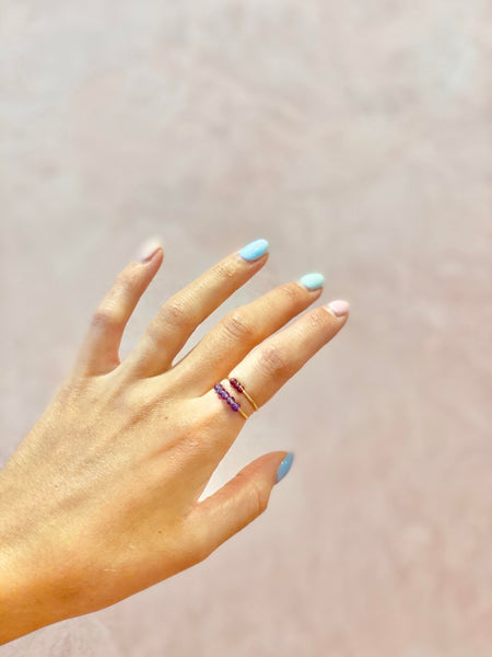 I Am Calm Ring | Amethyst - The Wong Way