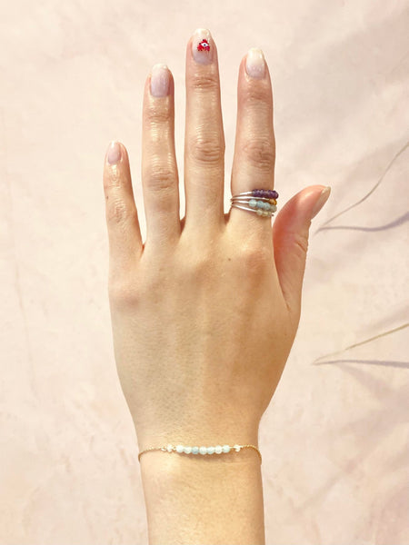 I Am Courageous Bracelet | Aquamarine - The Wong Way