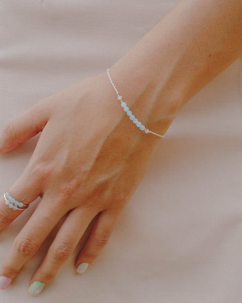 I Am Courageous Bracelet | Aquamarine - The Wong Way