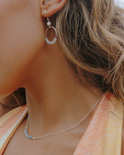 I Am Courageous Earrings | Aquamarine - The Wong Way