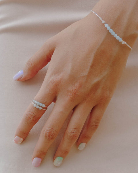 I Am Courageous Ring | Aquamarine - The Wong Way