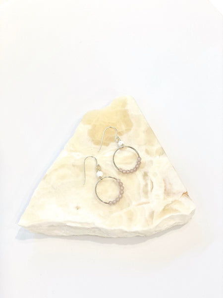 I Am Loved Earrings | Rose Quartz - The Wong Way