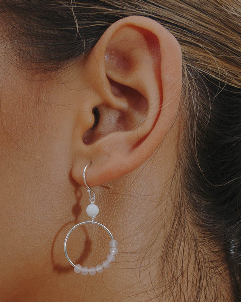 I Am Loved Earrings | Rose Quartz - The Wong Way