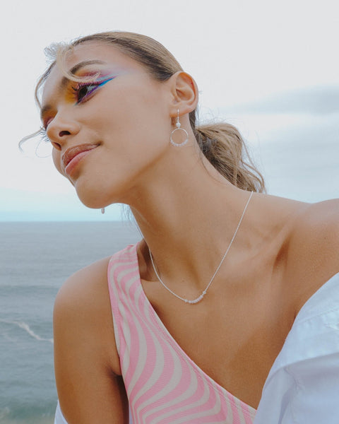 I Am Loved Earrings | Rose Quartz - The Wong Way