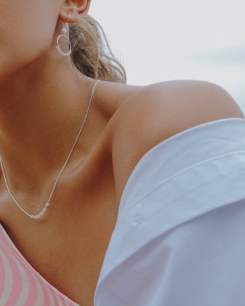 I Am Loved Earrings | Rose Quartz - The Wong Way