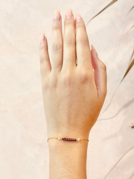 I Am Strong Bracelet | Garnet - The Wong Way