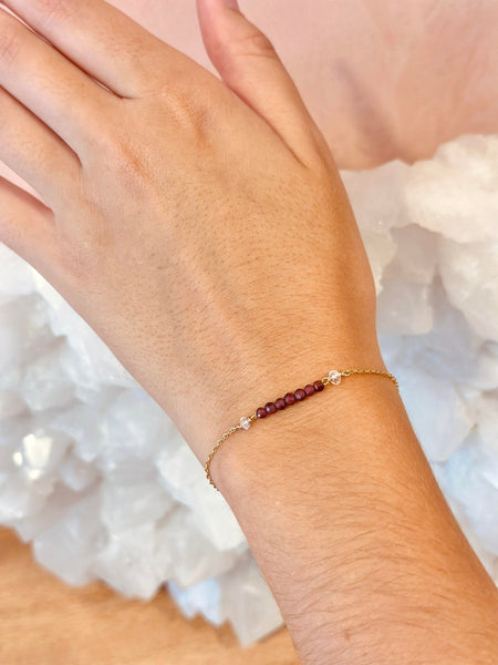 I Am Strong Bracelet | Garnet - The Wong Way