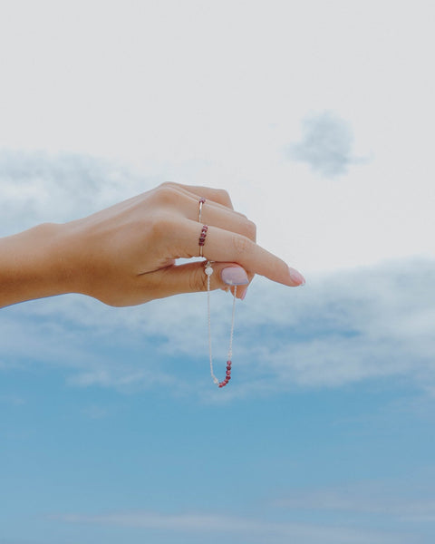 I Am Strong Bracelet | Garnet - The Wong Way