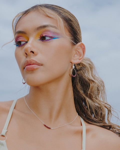 I Am Strong Earrings | Garnet - The Wong Way