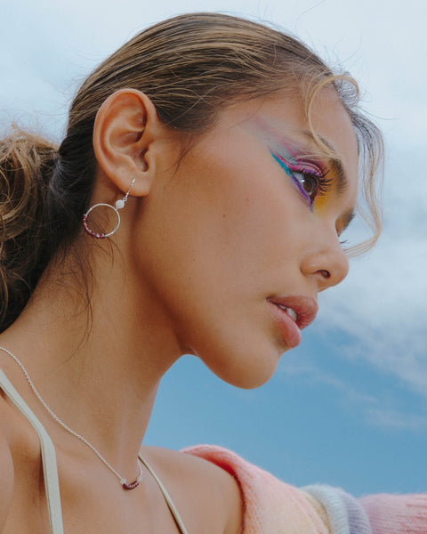 I Am Strong Earrings | Garnet - The Wong Way