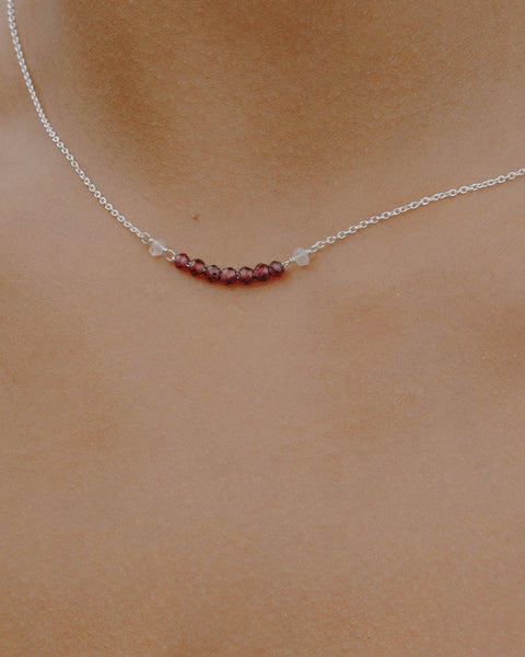 I Am Strong Necklace | Garnet - The Wong Way