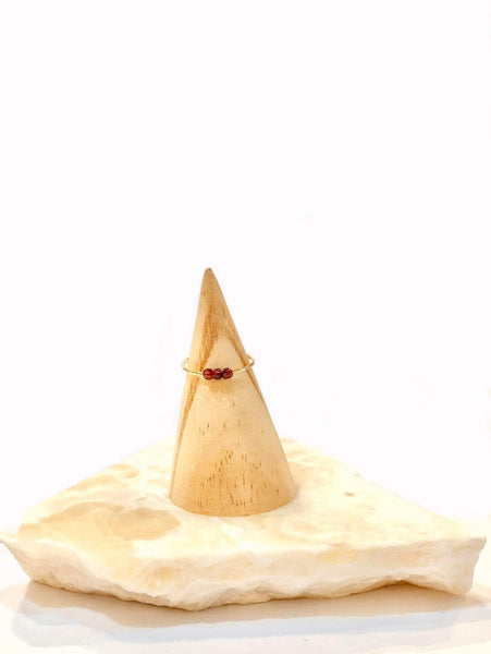 I Am Strong Ring | Garnet - The Wong Way