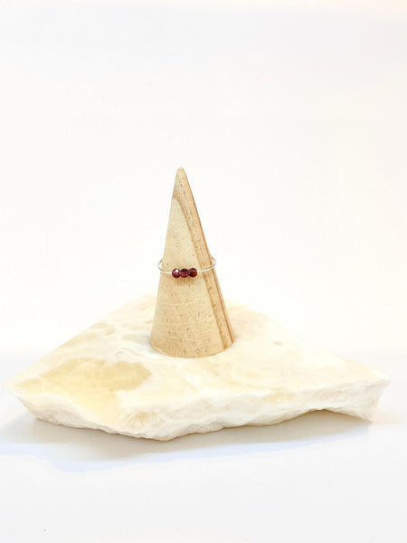 I Am Strong Ring | Garnet - The Wong Way