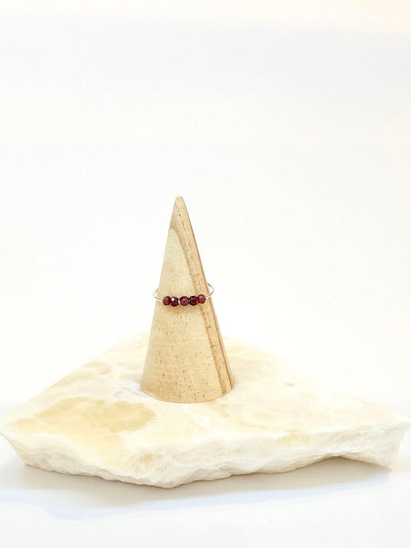 I Am Strong Ring | Garnet - The Wong Way