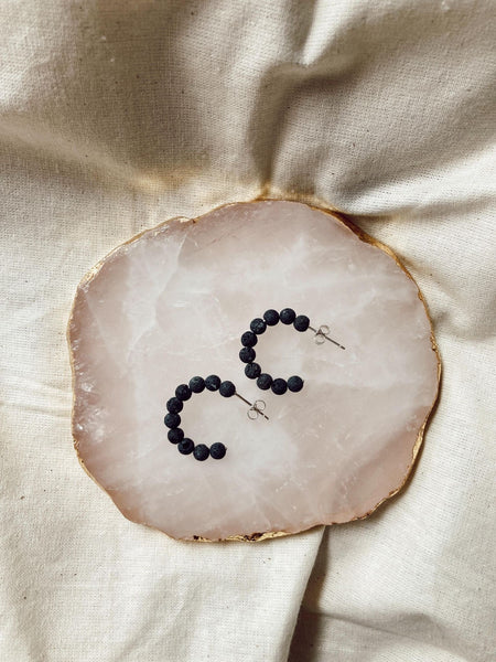 Mini Jupiter Earrings - black - The Wong Way