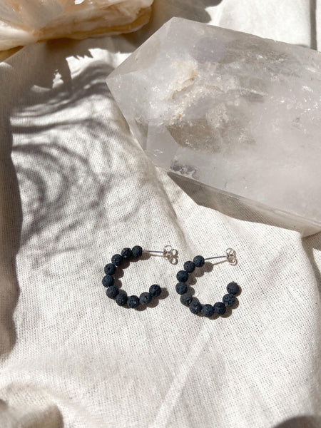 Mini Jupiter Earrings - black - The Wong Way