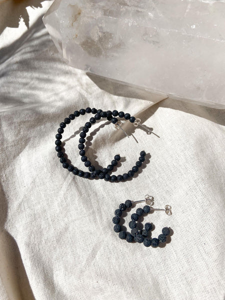 Mini Jupiter Earrings - black - The Wong Way