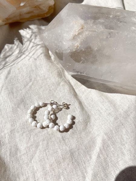 Mini Jupiter Earrings - white - The Wong Way