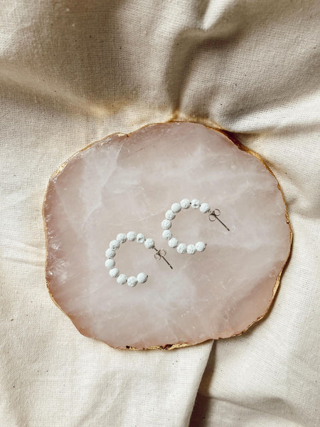 Mini Jupiter Earrings - white - The Wong Way