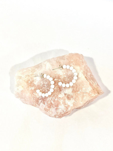 Mini Jupiter Earrings | white - The Wong Way